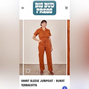 Big Bud Press Terracotta Shortsleeved jumpsuit
